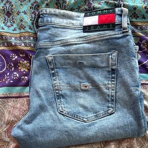 Tommy Hilfiger Light Blue Straight Leg Jeans
